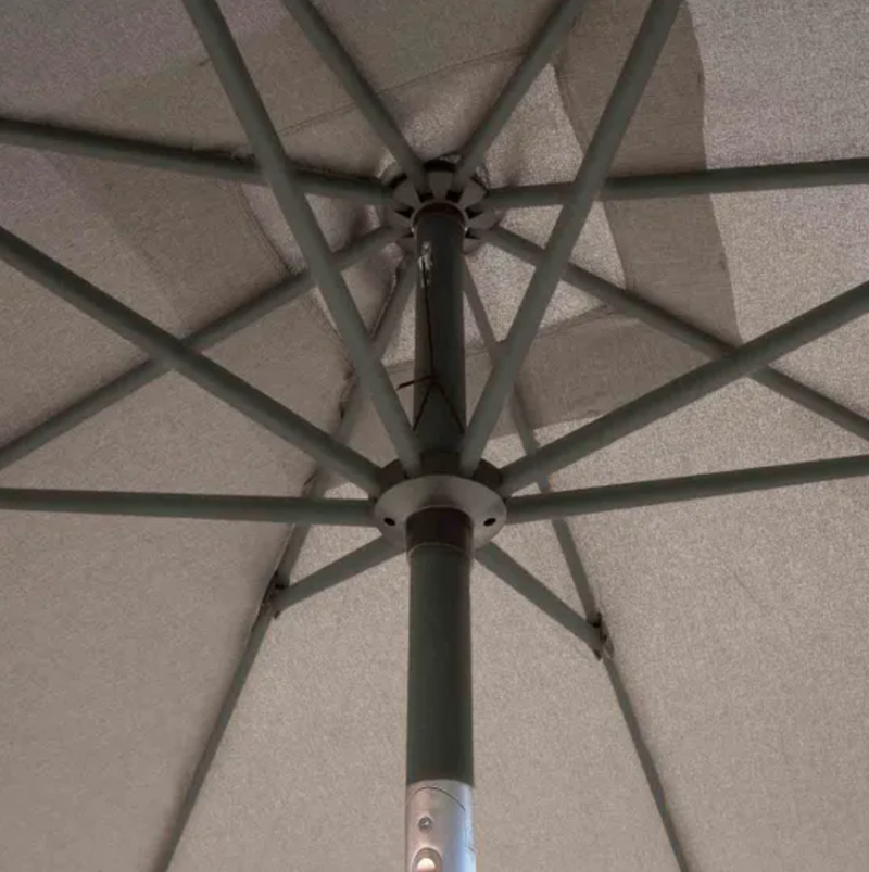 Royce Premium 2.5m Square Parasol LED - Anthracite Frame - Novasun SMOKE GREY Canopy & Cover
