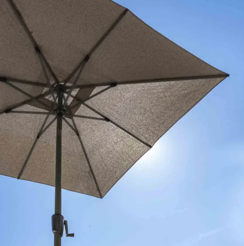 Royce Premium 2.5m Square Parasol LED - Anthracite Frame - Novasun SMOKE GREY Canopy & Cover
