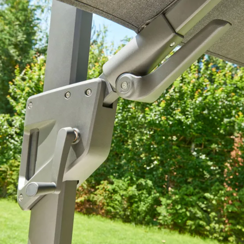 Royce Ambassador Square 3x3m Cantilever with NovaSun Smoke Grey Canopy