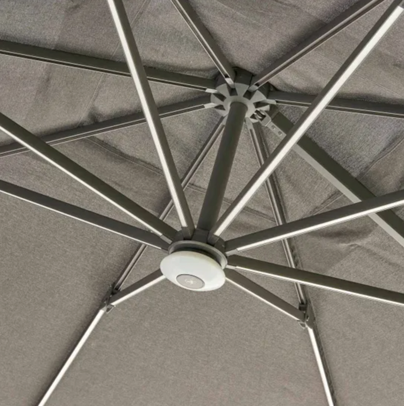 Royce Ambassador Square 3x3m Cantilever with NovaSun Smoke Grey Canopy
