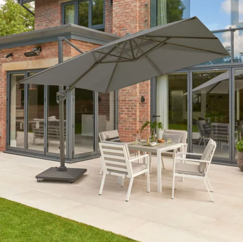 Royce Ambassador Square 3x3m Cantilever with NovaSun Smoke Grey Canopy