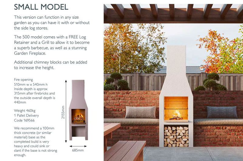Schiedel Volcanic Garden Fireplace Barbecue 500