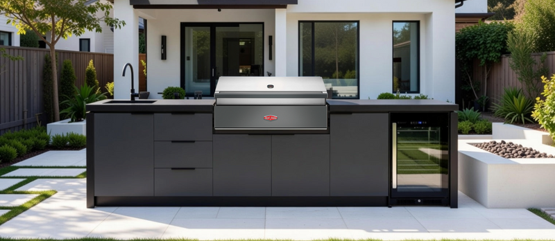 Cabinex Premium Outdoor Kitchen With Beefeater Discovery 1700 5 Burner Gas BBQ | 3.4Meters