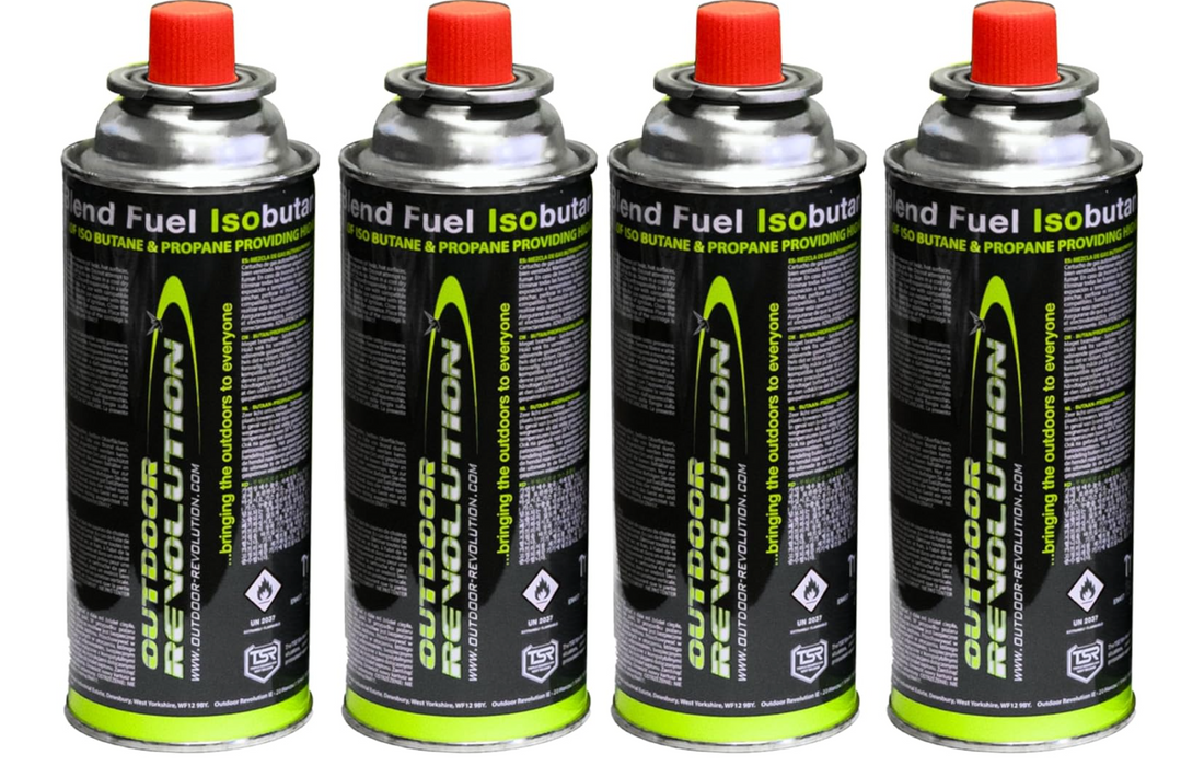 Pack of 4 Butane and Propane Mixture Gas Canister 220g