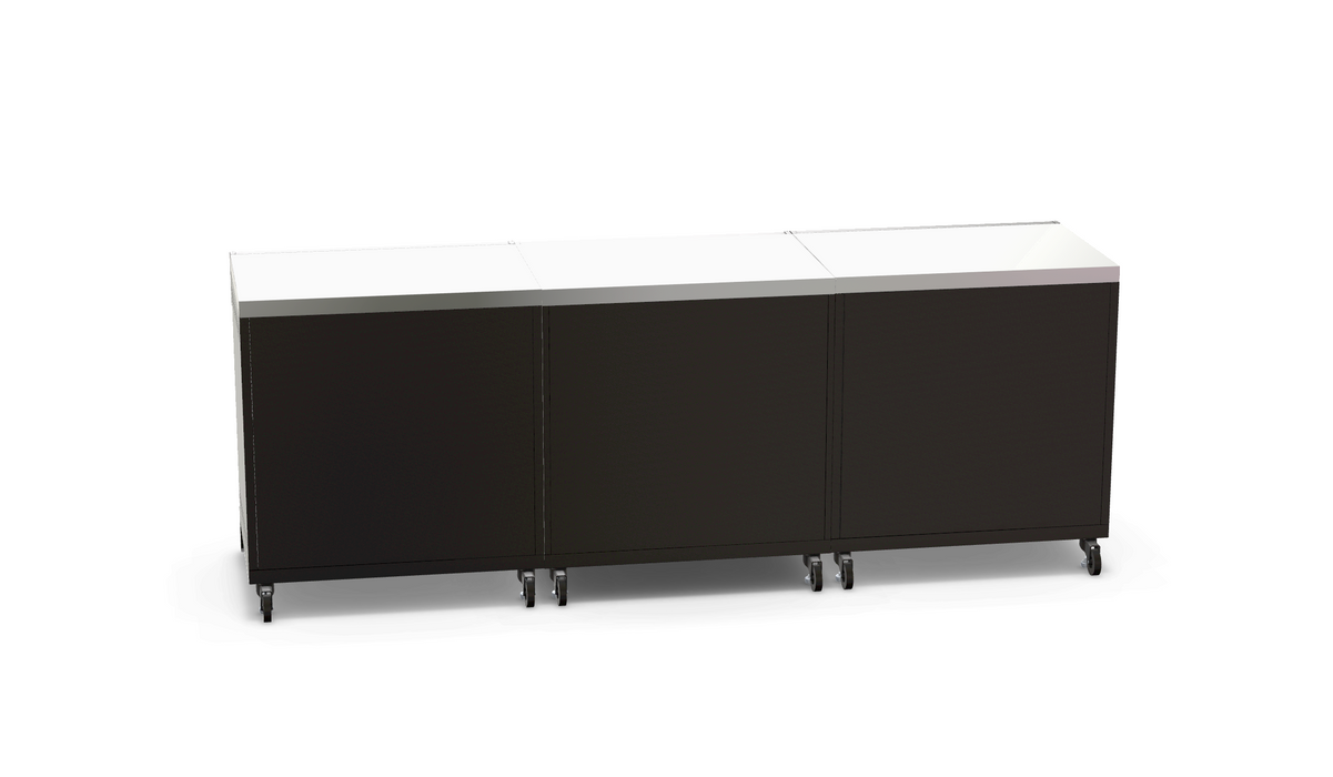 GRLLR Outdoor Kitchen Kamado Island Open shelves | Full length 2.4M