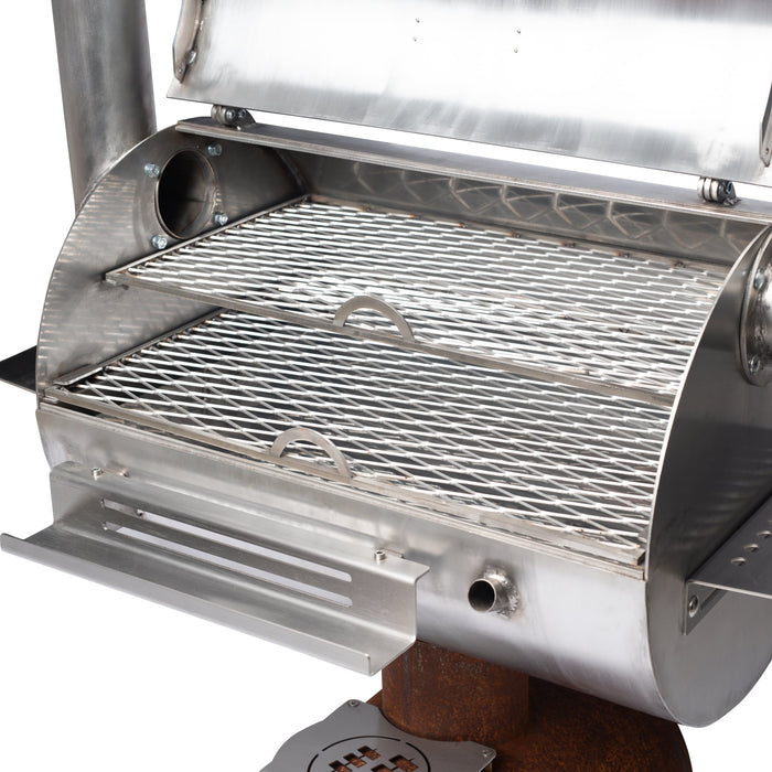 GrillSymbol Smoker Charcoal Grill Smoky Beast Silver