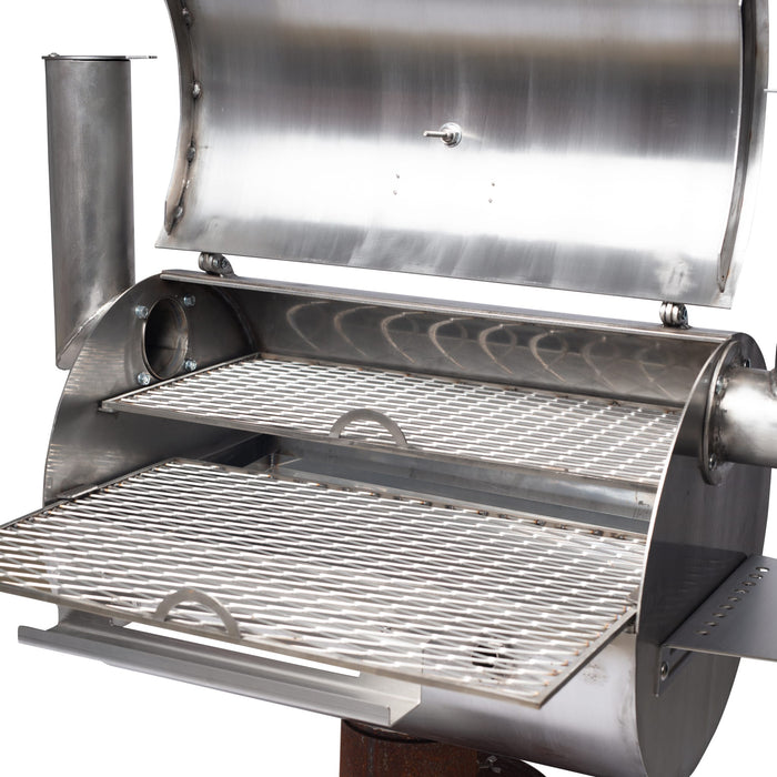 GrillSymbol Smoker Charcoal Grill Smoky Beast Silver