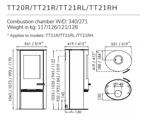 Termatech TT21R Wood Stove