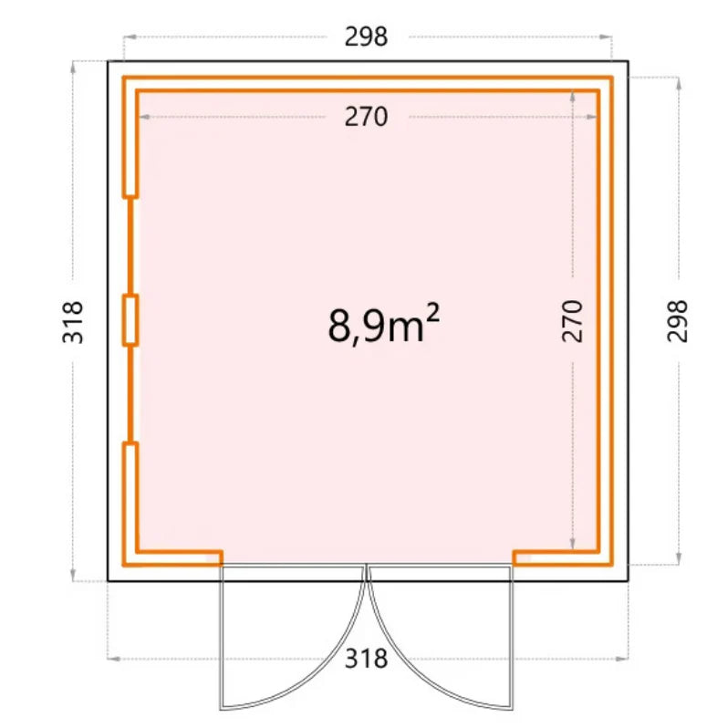 Telluria Luminato 3030 Metal Garden Room - 10x10 ft