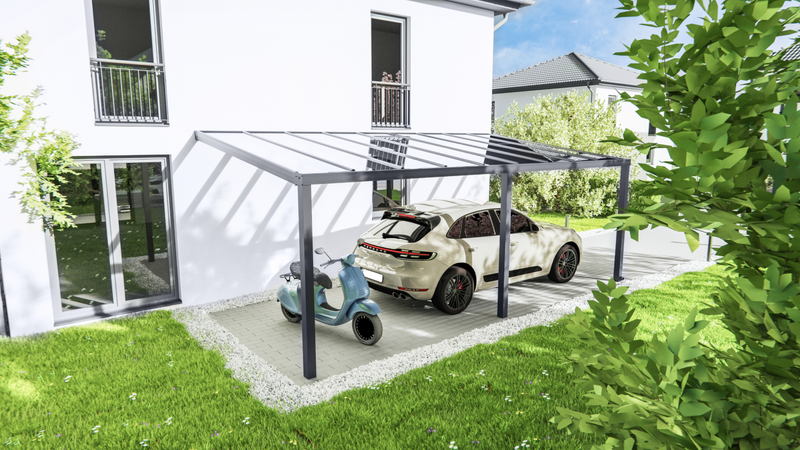 Carport TDS with Polycarbonate Width – 5 meters | Depth – 4 meters