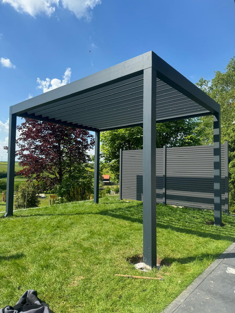 Pergola with Vertical Slats and Slatted Roof  Width 4m x Depth 3m