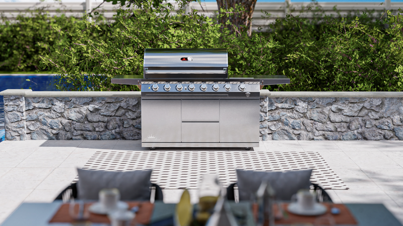 Whistler Cirencester 6 Burner Barbecue with Side Burner + Rotisserie + Cover