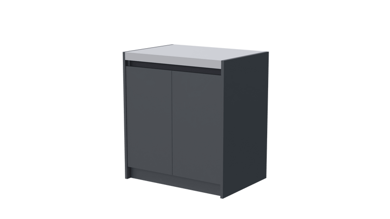 Whistler Fairford Outdoor Kitchen Grey Gas Bottle and Bin Cabinet 80cm