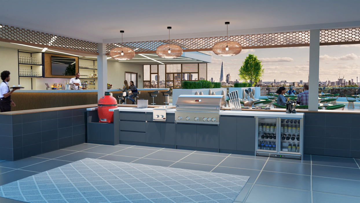 Whistler Fairford Outdoor Kitchen with Burford 5 Burner BBQ | 5.2M Full-Length