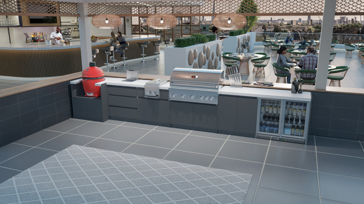 Whistler Fairford Outdoor Kitchen with Burford 5 Burner BBQ | 5.2M Full-Length