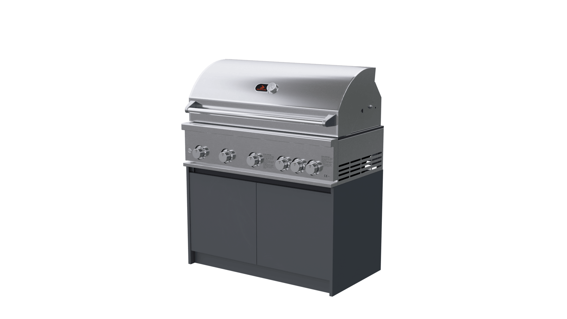 Whistler Fairford Outdoor Kitchen Grey Cabinet Burford 5 Burner Barbecue 106.6cm