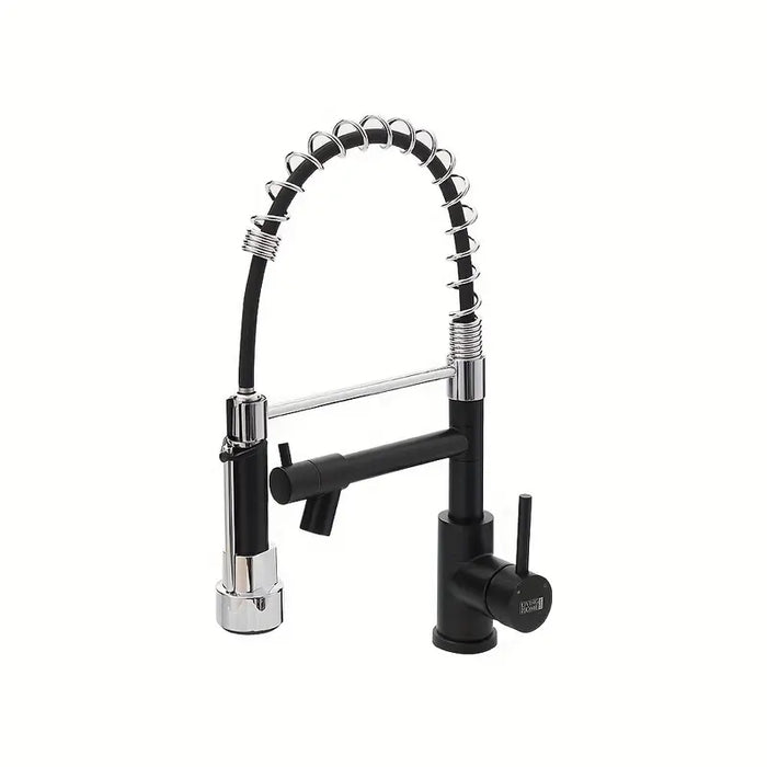 Tap Three-way Water, Pull-out Cold And Hot Water-Black