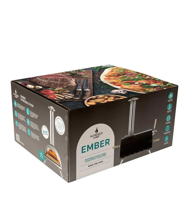 Alfresco Chef ® Ember Portable Wood Fired Oven with Peel