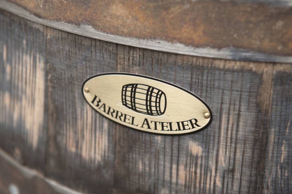 Standing Oak Bar Table with Wooden Top - Oiled Stained