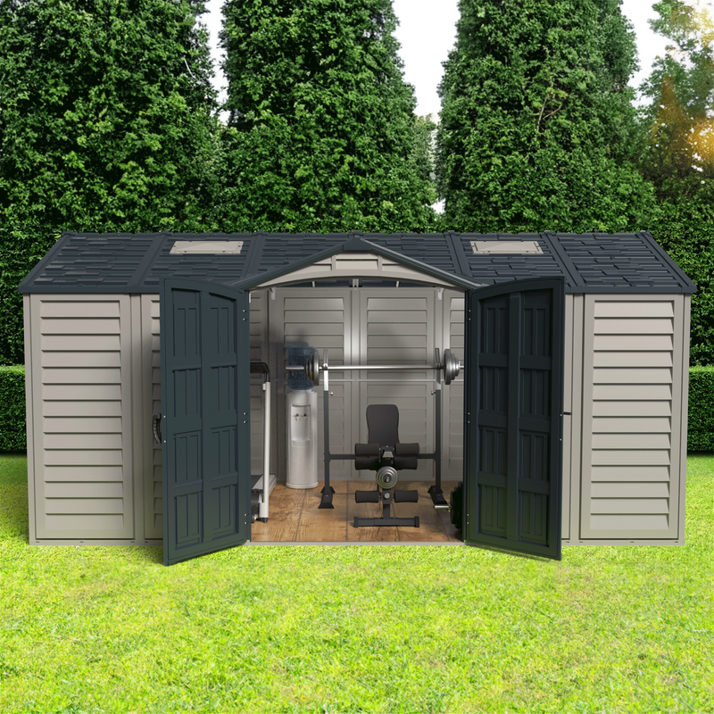 Saffron Apex Extra 15x8 Plastic Vinyl Shed