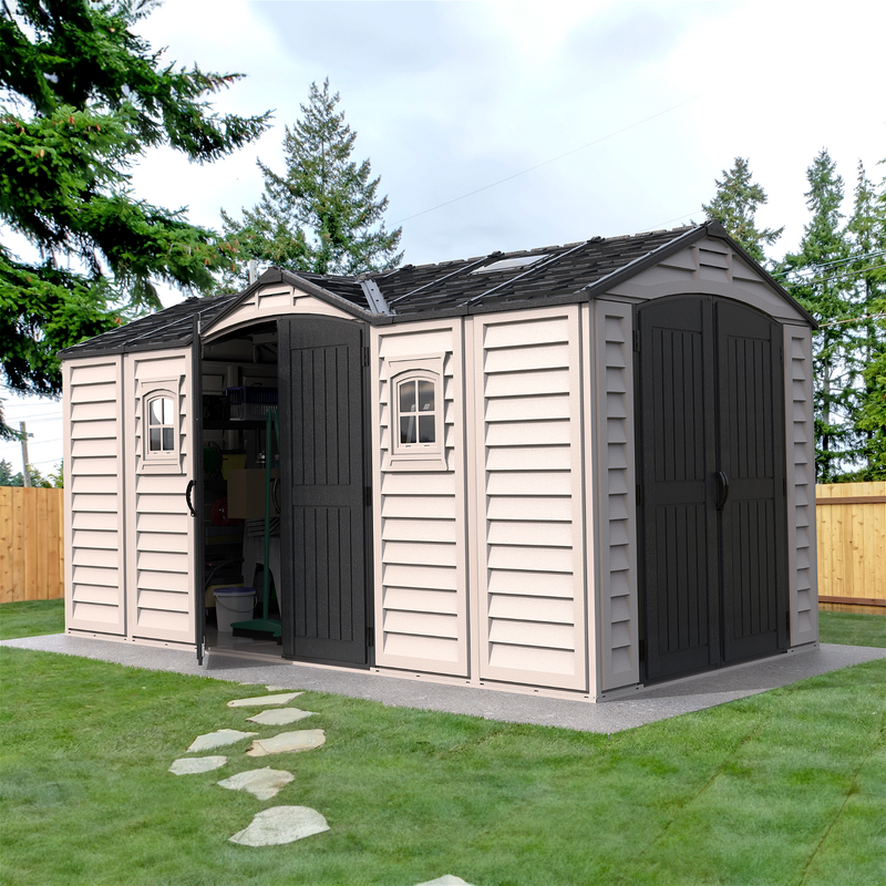 Saffron Apex Extra 15x8 Plastic Vinyl Shed