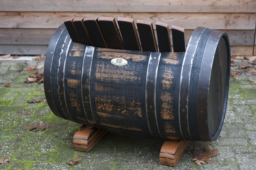 Whiskey Oak Barrel Lounge Chair "Robust" - Oiled Stained