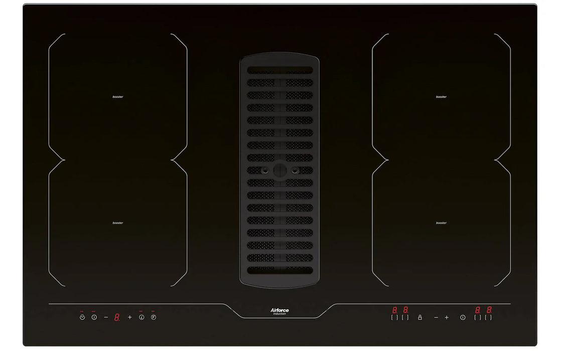Airforce Centrale Essence 78cm Induction Hob with Central Downdraft and Touch control