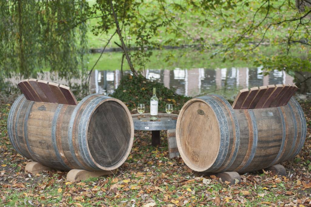 Wine Oak Barrel Lounge Set of 3 "Brandy" - Untreated