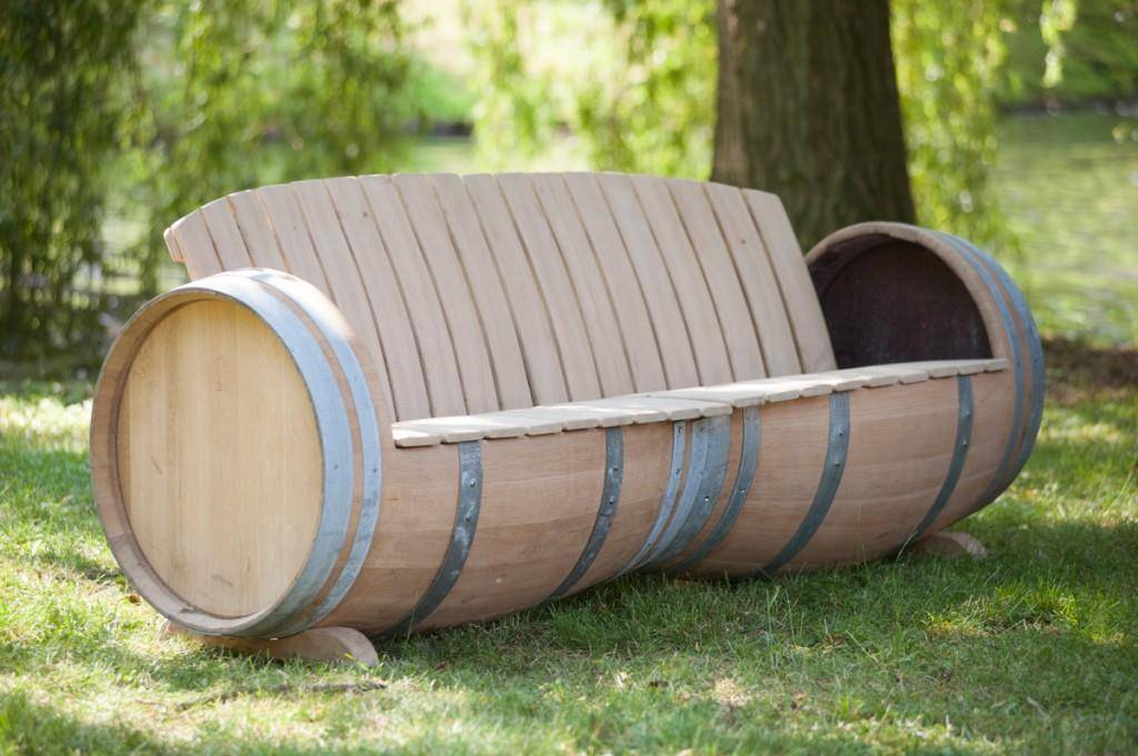 Wine Oak Barrel Lounge "Ruby" - Untreated XXL 1.5M