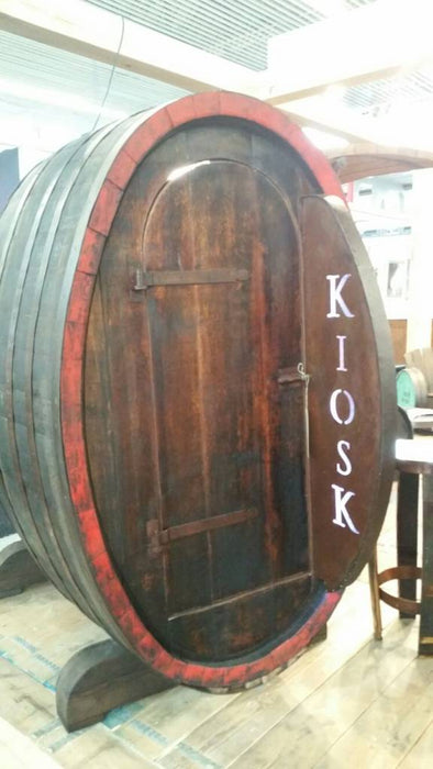 Oak Barrel Bar Kiosk