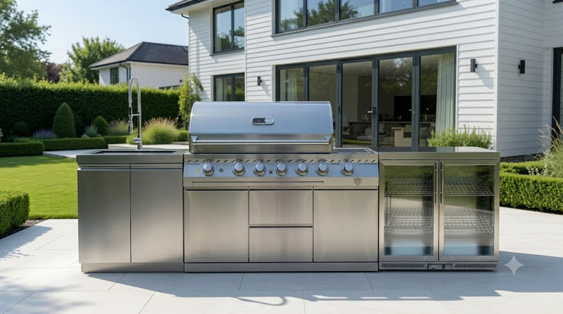 Whistler Outdoor Kitchen 6 Burner BBQ, Fridge, and Sink | 3M