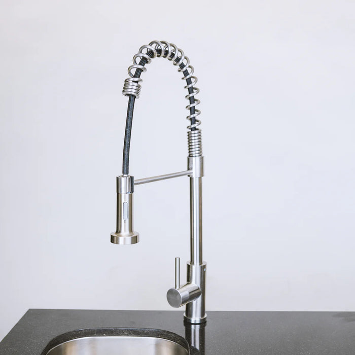 Goriller Outdoor Kitchen | 6-Burner Gas Grill, Sink and Single Fridge | 2.2m Compact Luxury Design