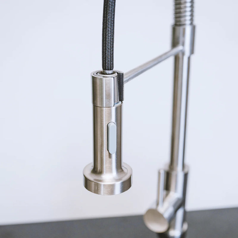 Goriller Outdoor Kitchen | 6-Burner Gas Grill, Sink and Single Fridge | 2.2m Compact Luxury Design