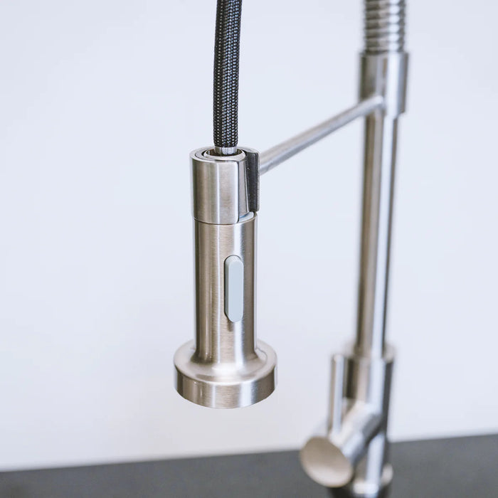 Goriller Outdoor Kitchen | 6-Burner Gas Grill, Sink and Single Fridge | 2.2m Compact Luxury Design