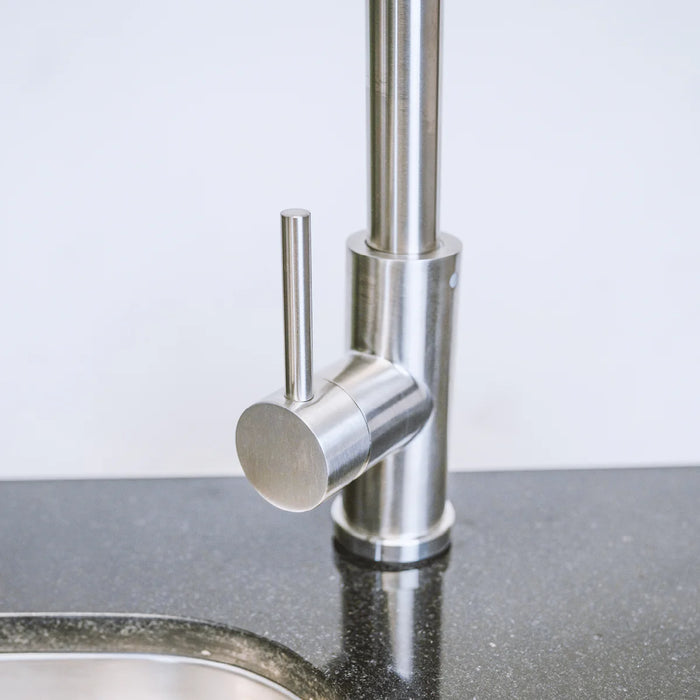 Goriller Outdoor Kitchen | 6-Burner Gas Grill, Sink and Single Fridge | 2.2m Compact Luxury Design