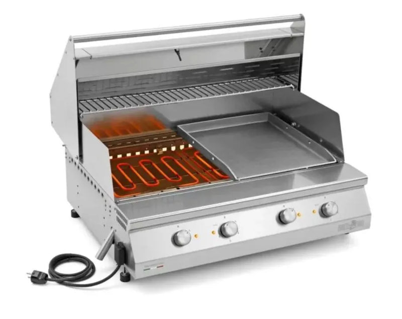 Pianeta Grill - Electric Fry Top 750 built-in with lid and teppanyaki plate