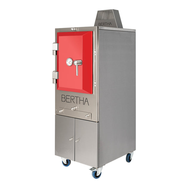 Bertha Commercial & Residential Charcoal Oven and Smoker Grill - Red