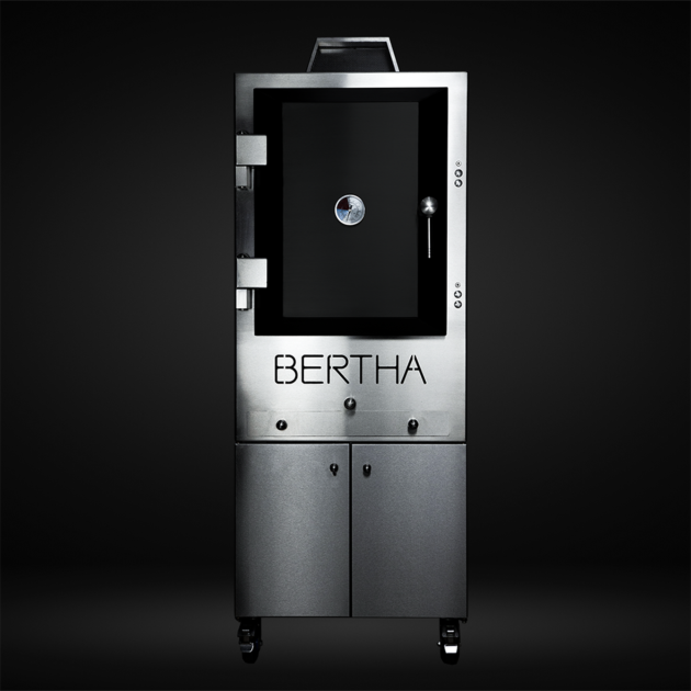 Bertha Commercial & Residential Charcoal Oven and Smoker Grill - Black