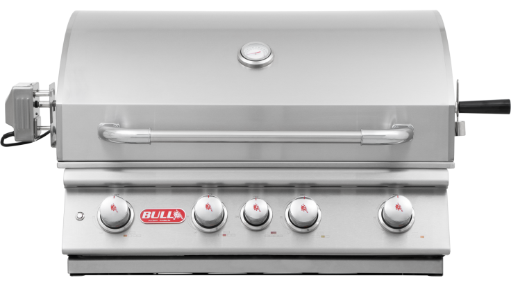 Bull Angus Built-in 4 Burner Gas BBQ Grill - Stainless Steel
