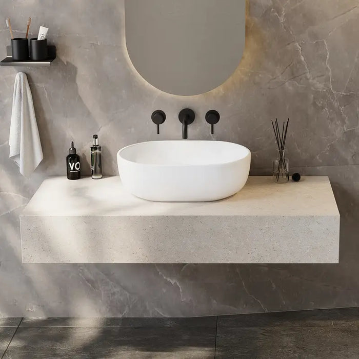 Sink Eridanus Modern White Ceramic Washbasin - Bowl Only