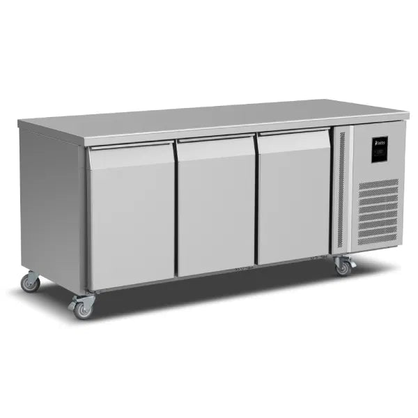 Cooling Bench 400 Ltr. 3 doors +2/+6 °C Stainless steel (304) inside and Out.