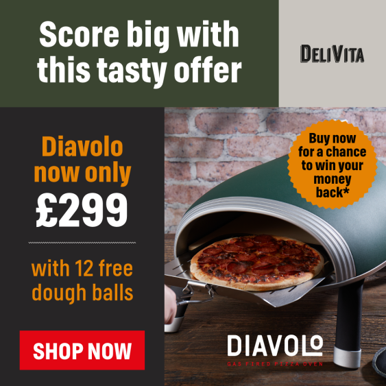 DeliVita Diavolo Gas Fired Pizza Oven in Blue