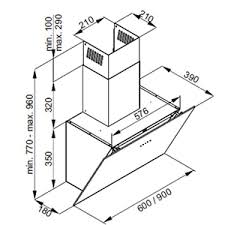 CDA 60cm hands-free, gesture controlled chimney extractor