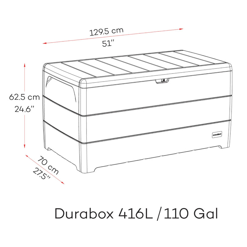 Duramax Cedargrain Durabox 416 Litre Plastic Storage Box