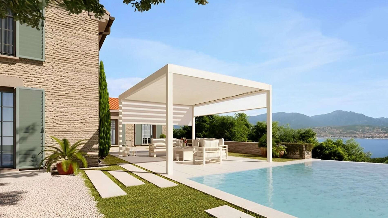 Pergola with Vertical Slats and Slatted Roof  Width 4m x Depth 3m