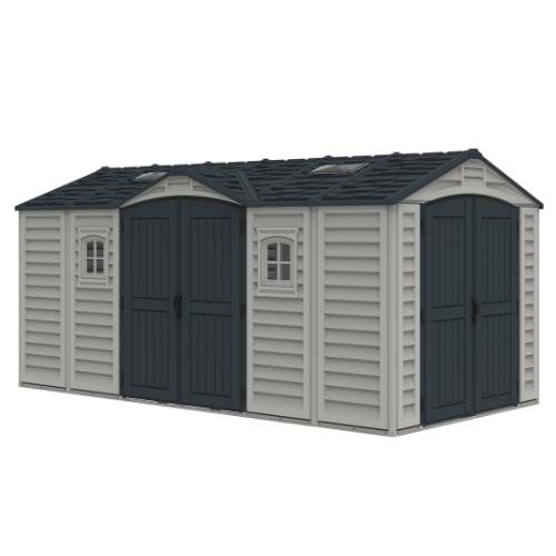 Saffron Apex Extra 15x8 Plastic Vinyl Shed