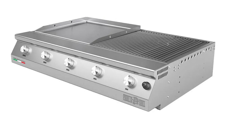 Barbecue Grill - Fry Top 1000 Professional 5 Burner Built-in  with and half Teppanyaki Plate