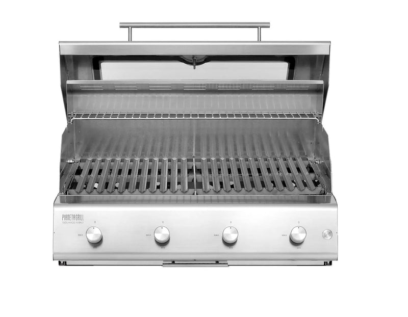 Barbecue Grill - Fry Top 750 4-burner Hybrid with V-shaped drain grids