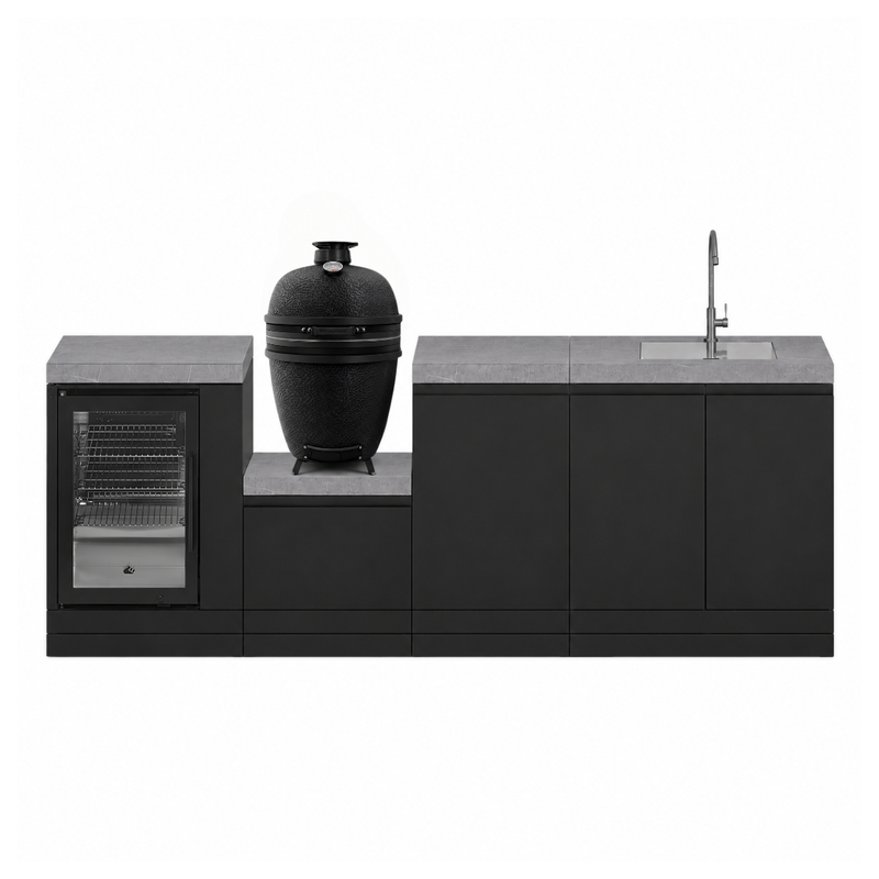 Grandpro Outdoor kitchen with sink, and refrigerator and Kamado grill -2.8M
