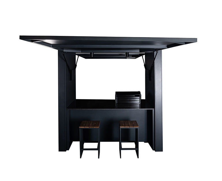 Grillandia Outdoor Kitchen Cabana Pod with Two Doors GrandHall 4 Burner - 2.4m